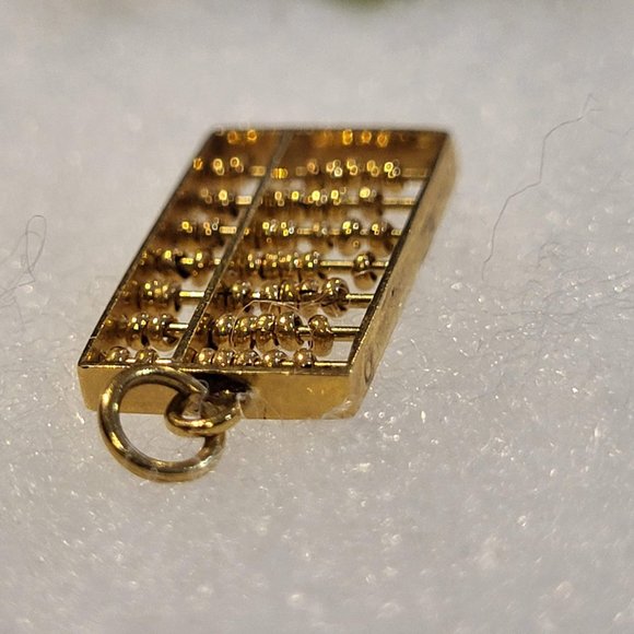 14K Gold Abacus Pendant - Picture 3 of 9